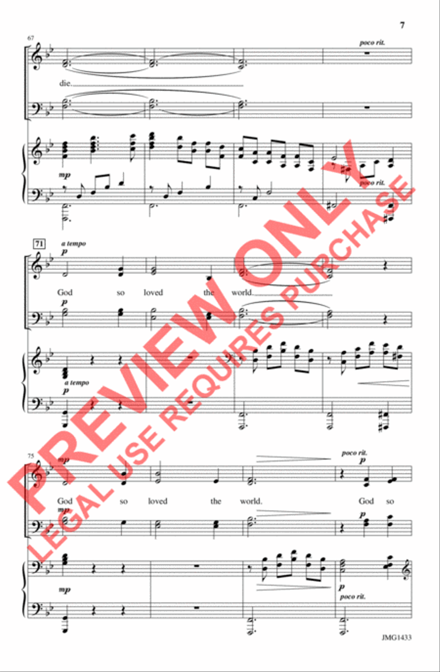 God so loved 4-Part scores gallery preview page 7