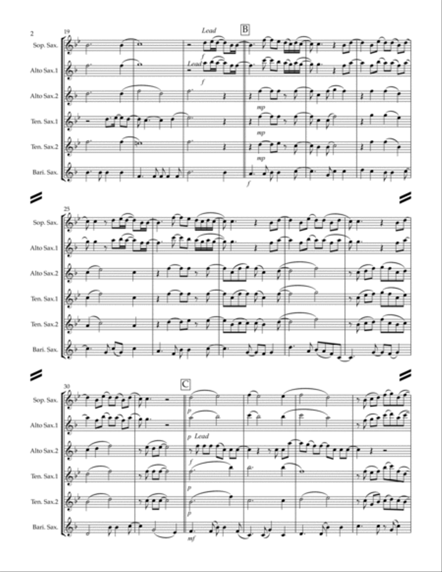 Holy Is The Lord Saxophone Quintet scores gallery preview page 3