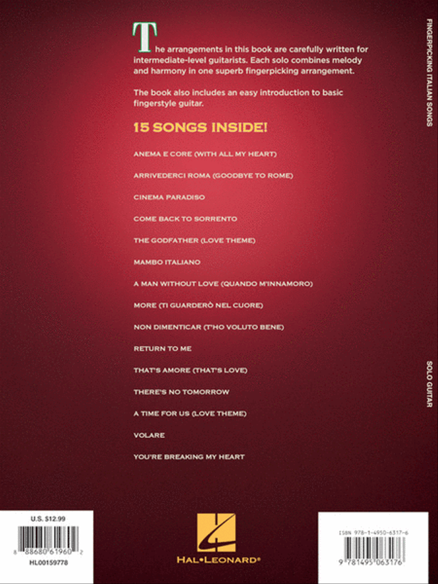 Fingerpicking Italian Songs Fingerpicking Guitar scores gallery preview page 6