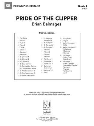 Pride of the Clipper: Score