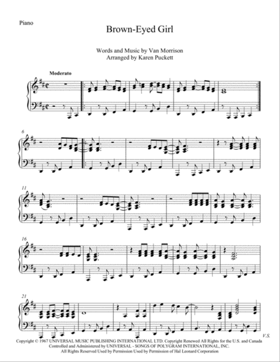 Brown Eyed Girl String Quartet scores gallery preview page 5