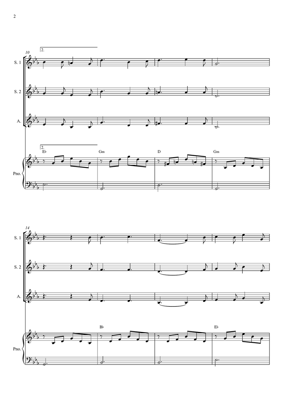 O Holy Night SSA scores gallery preview page 2
