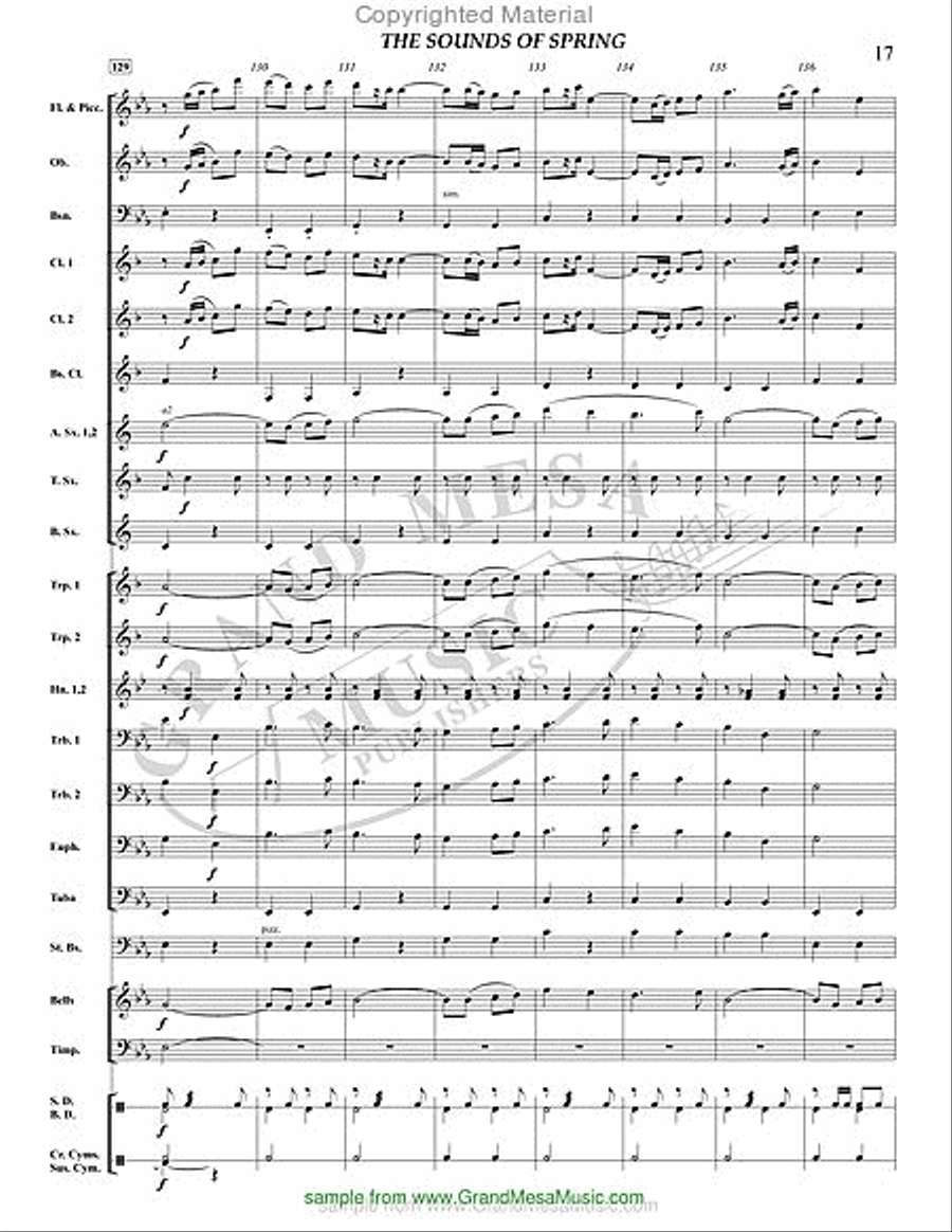 The Sounds of Spring The Sounds of Spring Concert Band scores gallery preview page 18
