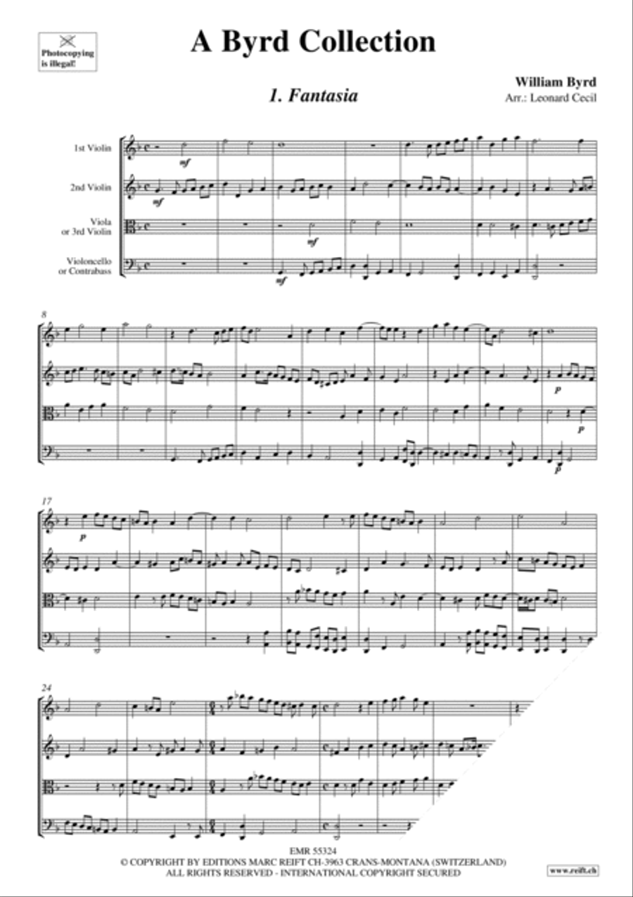 A Byrd Collection A Byrd Collection String Quartet scores gallery preview page 3