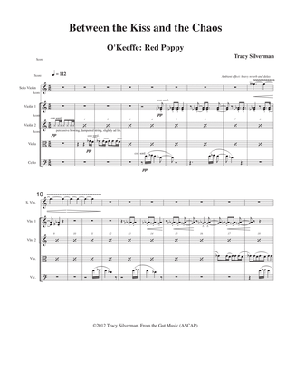 Book cover for O'Keeffe: Red Poppy - String Quartet plus 6-String Violin