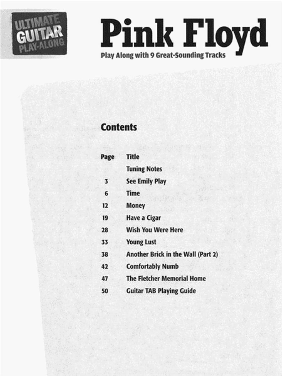 Pink Floyd - Ultimate Guitar Play-Along Guitar Tablature scores gallery preview page 3