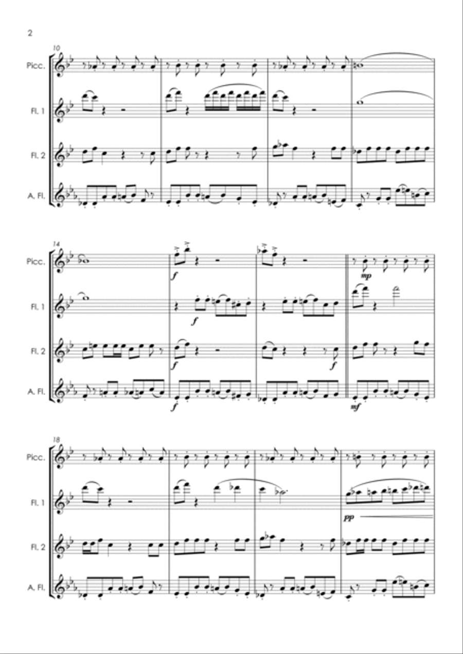 House Of Fun Flute Quartet scores gallery preview page 6