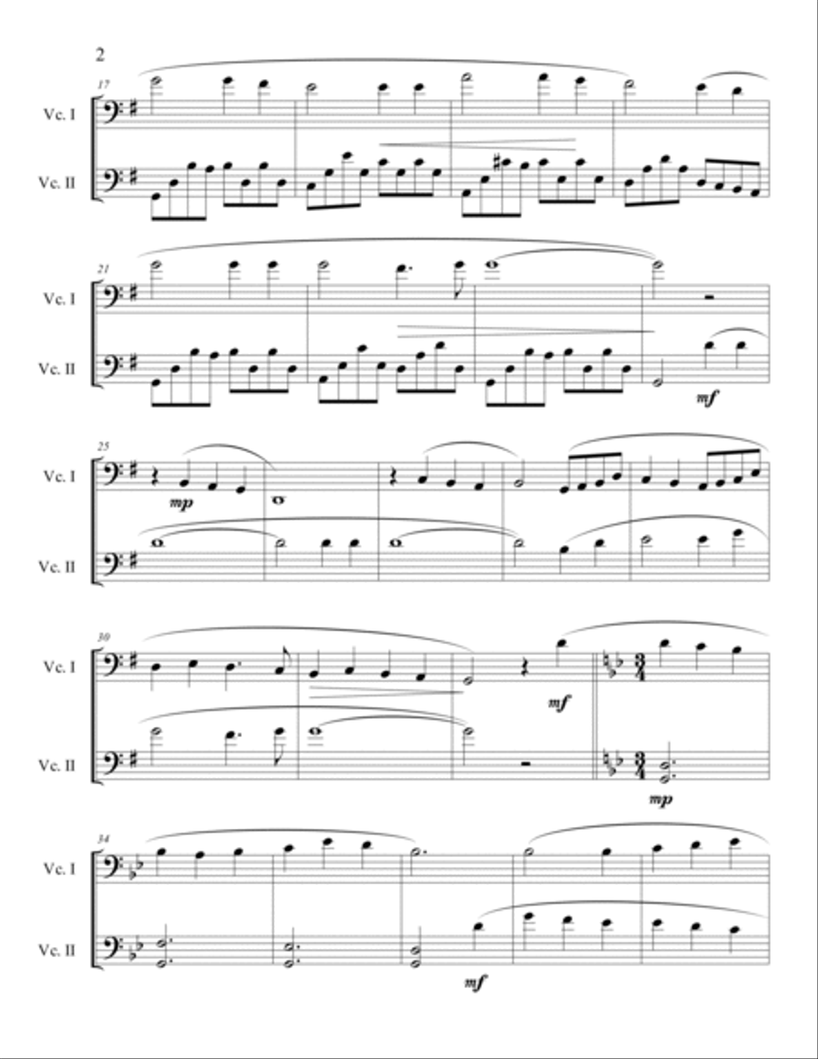 It Is Well With My Soul for Cello Duet String Duet scores gallery preview page 3