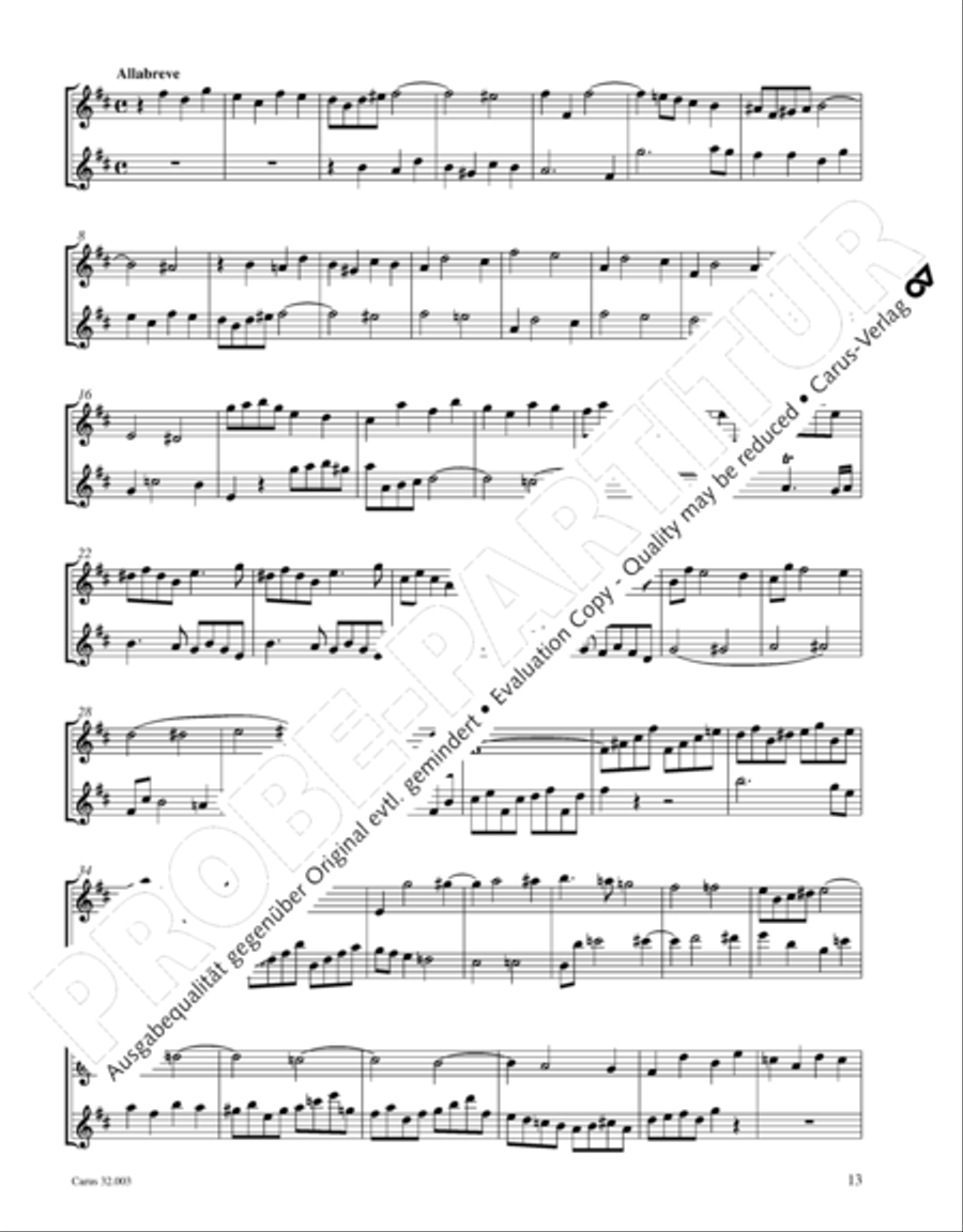 Gesamtausgabe Band 3 (Kammermusik: Duette, Solo- und Triosonaten) Score scores gallery preview page 34