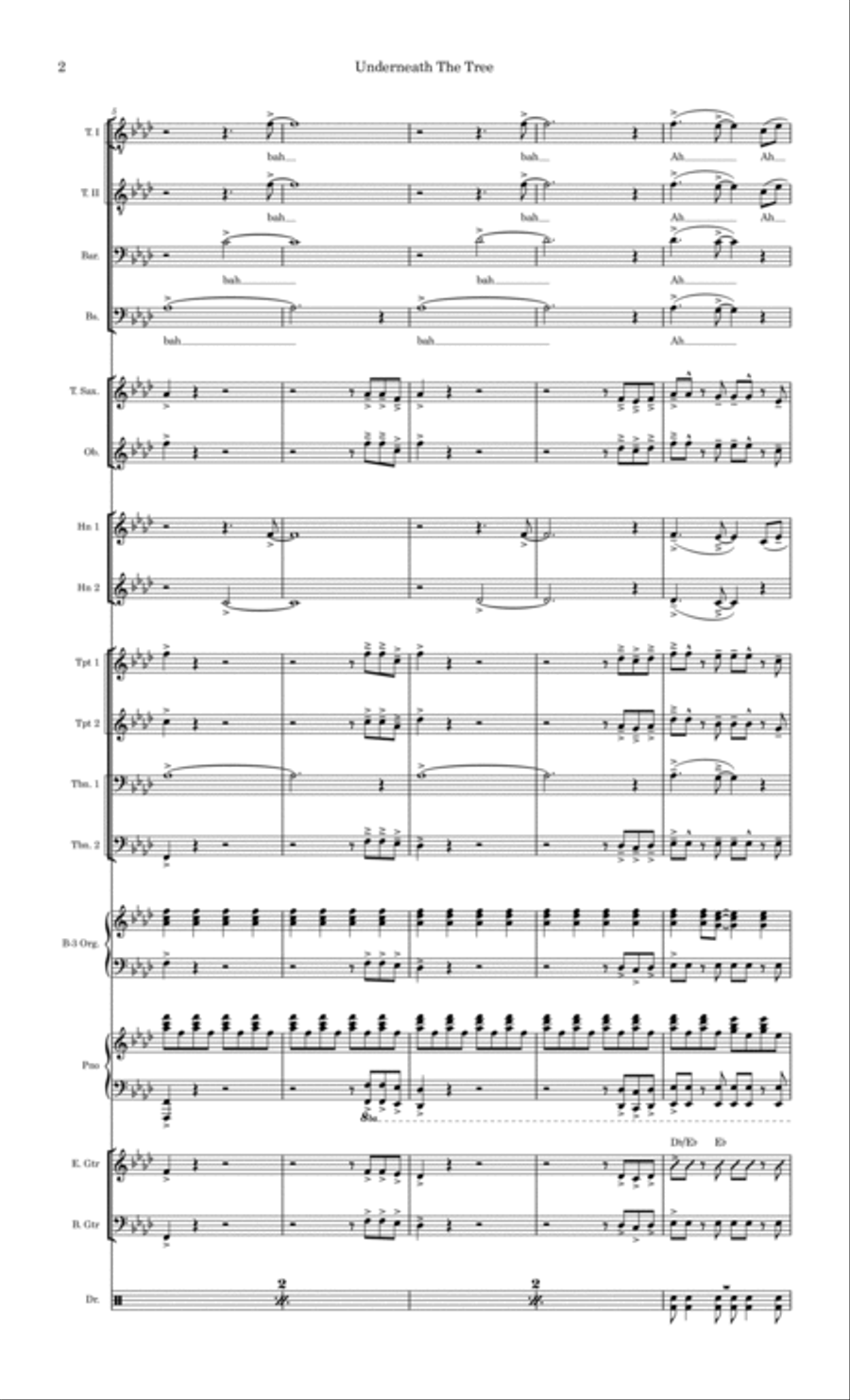 Underneath The Tree Full Orchestra scores gallery preview page 2