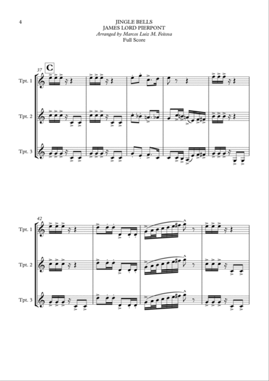 Jingle Bells - Trumpet Trio Trumpet Trio scores gallery preview page 6