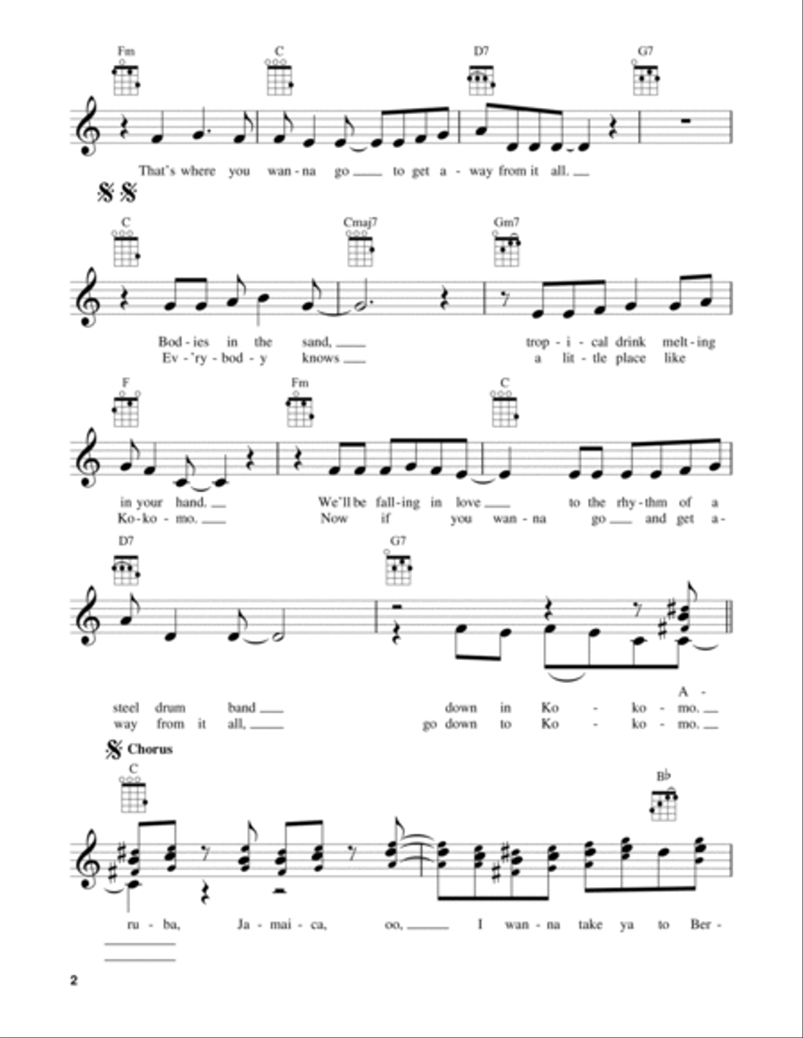 Kokomo Ukulele scores gallery preview page 2