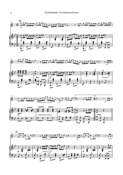 The Entertainer by Scott Joplin, for Clarinet and Piano