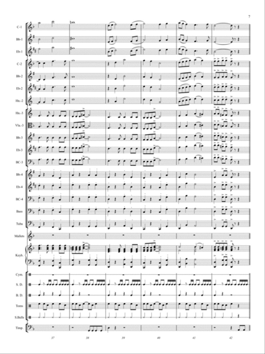 Fire Dance Concert Band scores gallery preview page 8