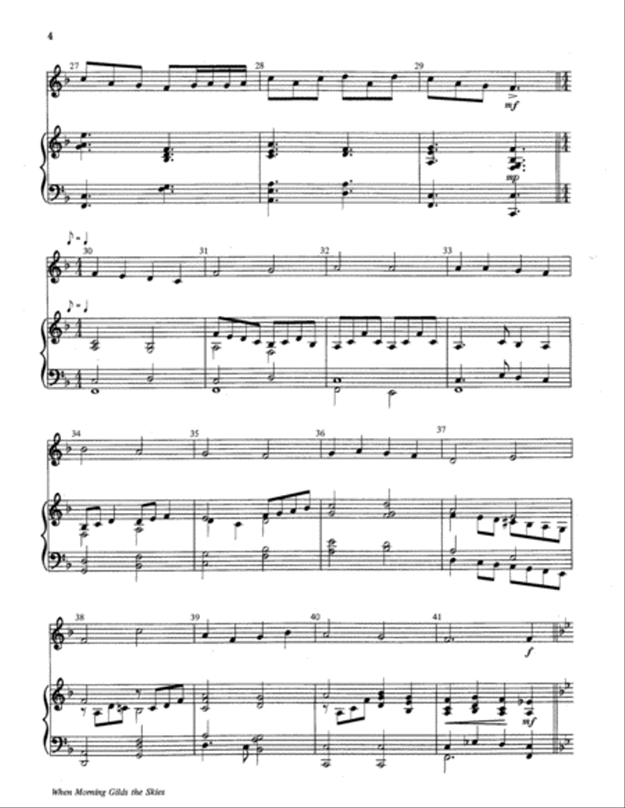 When Morning Gilds the Skies Percussion scores gallery preview page 11