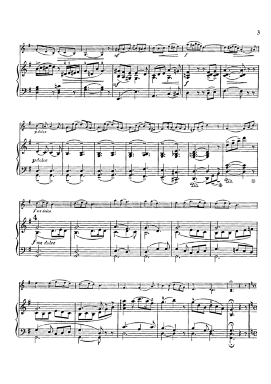 Reinecke Christmas Sonatina, for Violin & Piano, VN102 Violin Solo scores gallery preview page 3