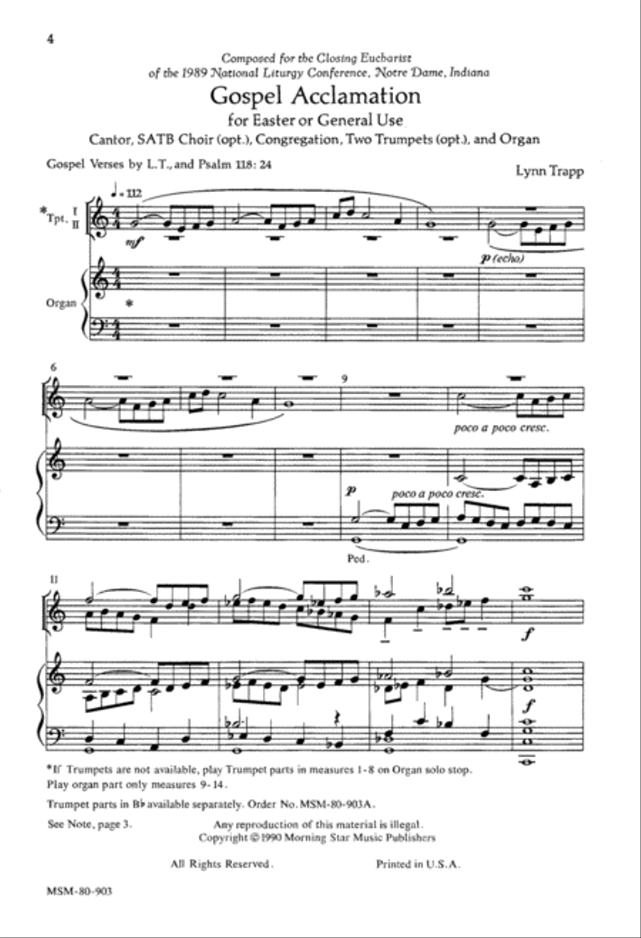 Psalm 19/Gospel Acclamation 4-Part scores gallery preview page 3