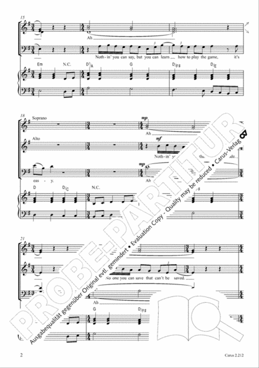 Love songs. Choral collection with CD 4-Part scores gallery preview page 7