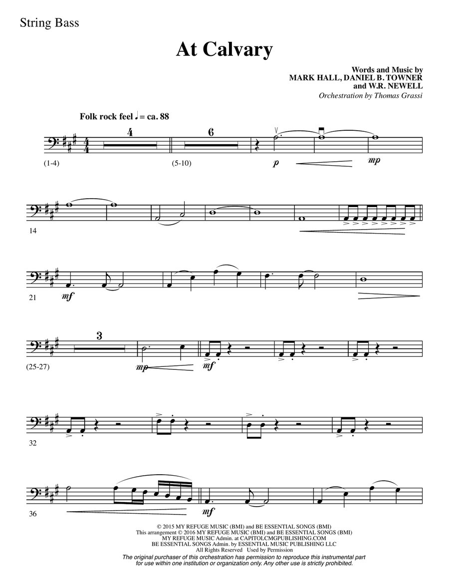At Calvary - Double Bass