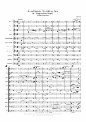 Holst: 2nd Suite in F Op.28 No.2 Mvt.II "Song without Words" - wind dectet