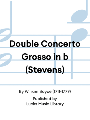 Book cover for Double Concerto Grosso in b (Stevens)