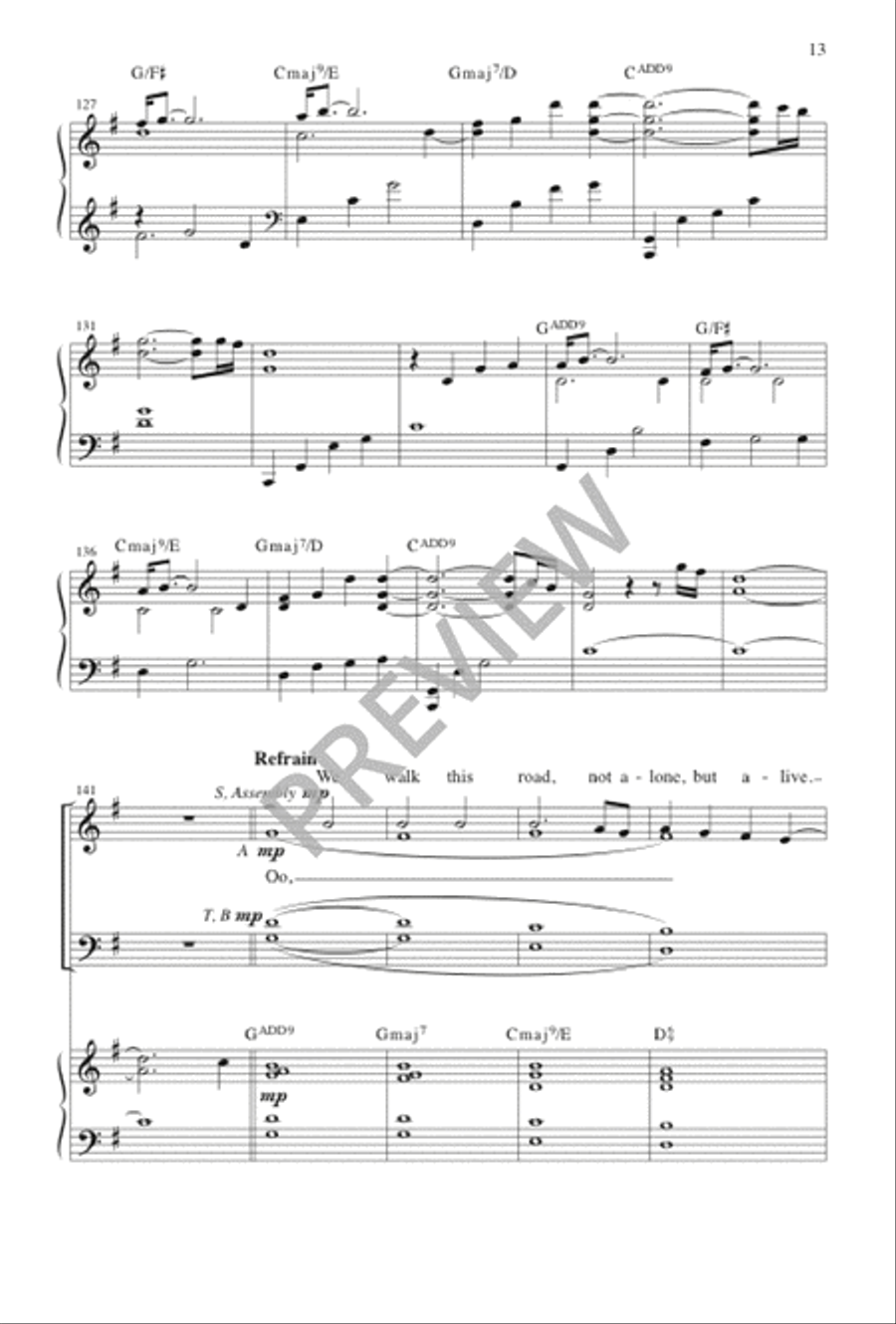 I'll Walk by Your Side I'll Walk by Your Side 4-Part scores gallery preview page 14