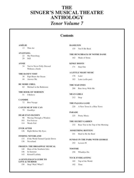 The Singer's Musical Theatre Anthology – Volume 7
