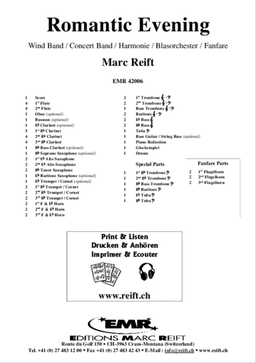 Romantic Evening Concert Band scores gallery preview page 2