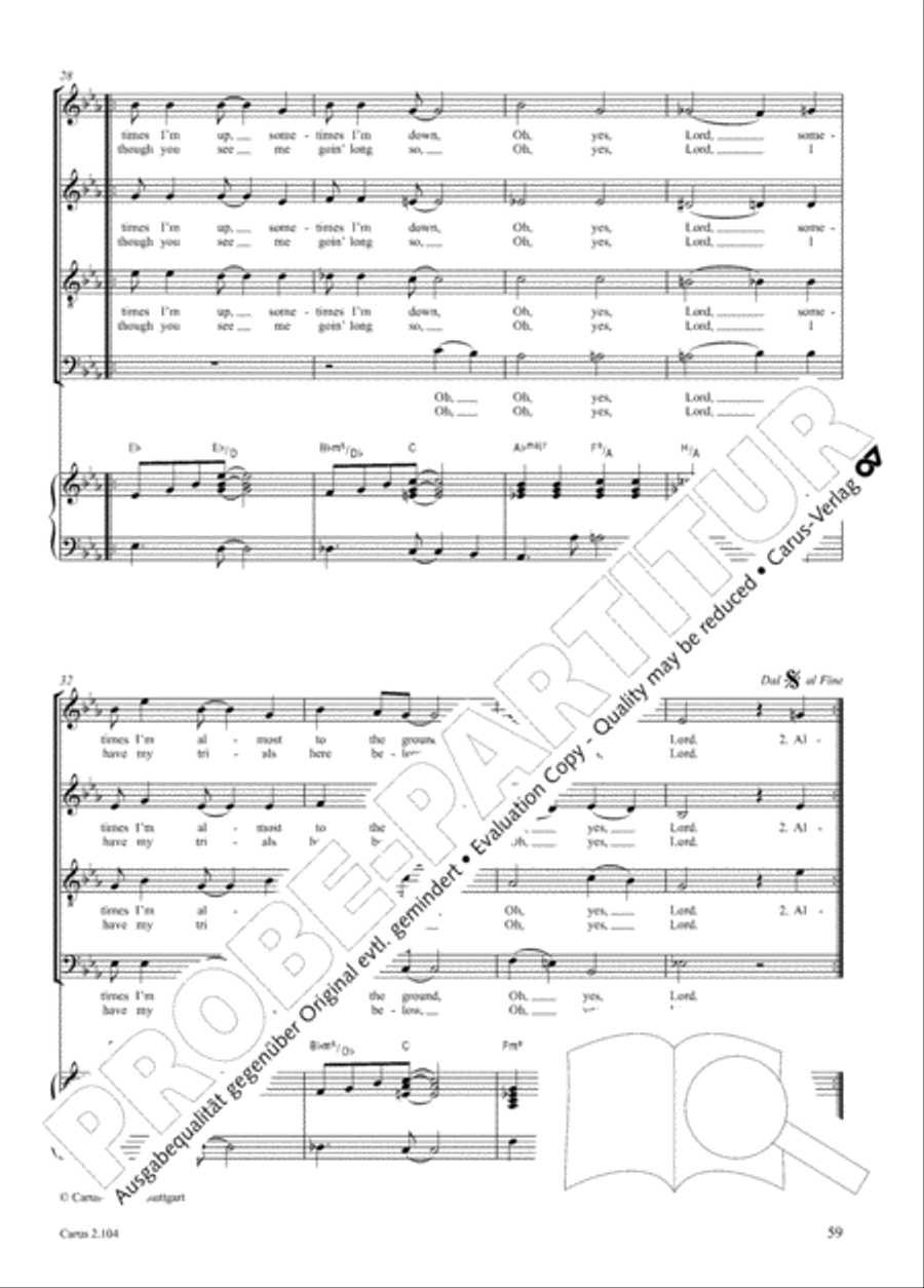 Hallelujah. Gospels and Spirituals for mixed choir Mixed Choir scores gallery preview page 47