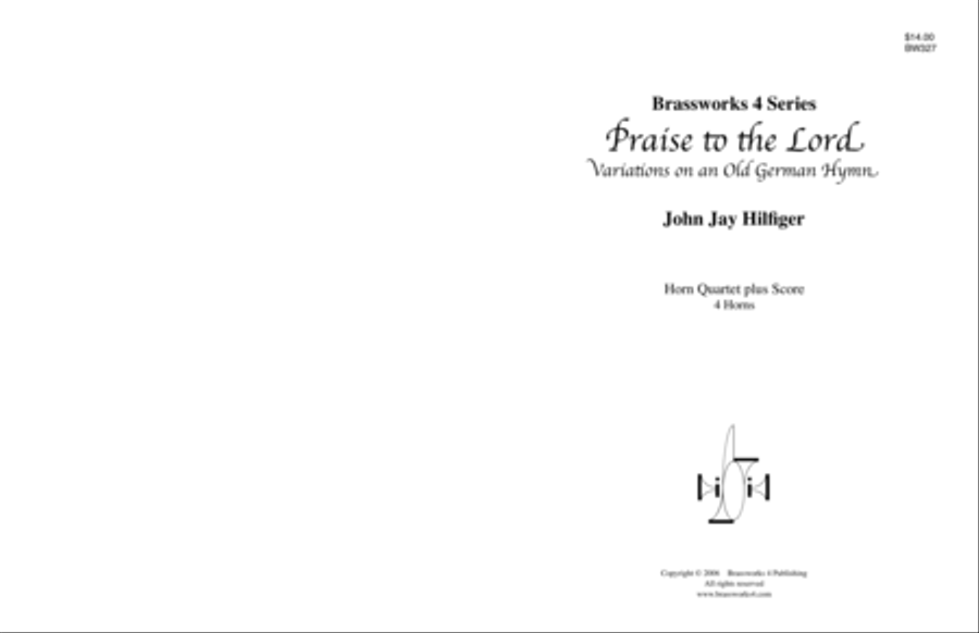 Praise to the Lord (Variations on an Old German Hymn) French Horn Quartet scores gallery preview page 1