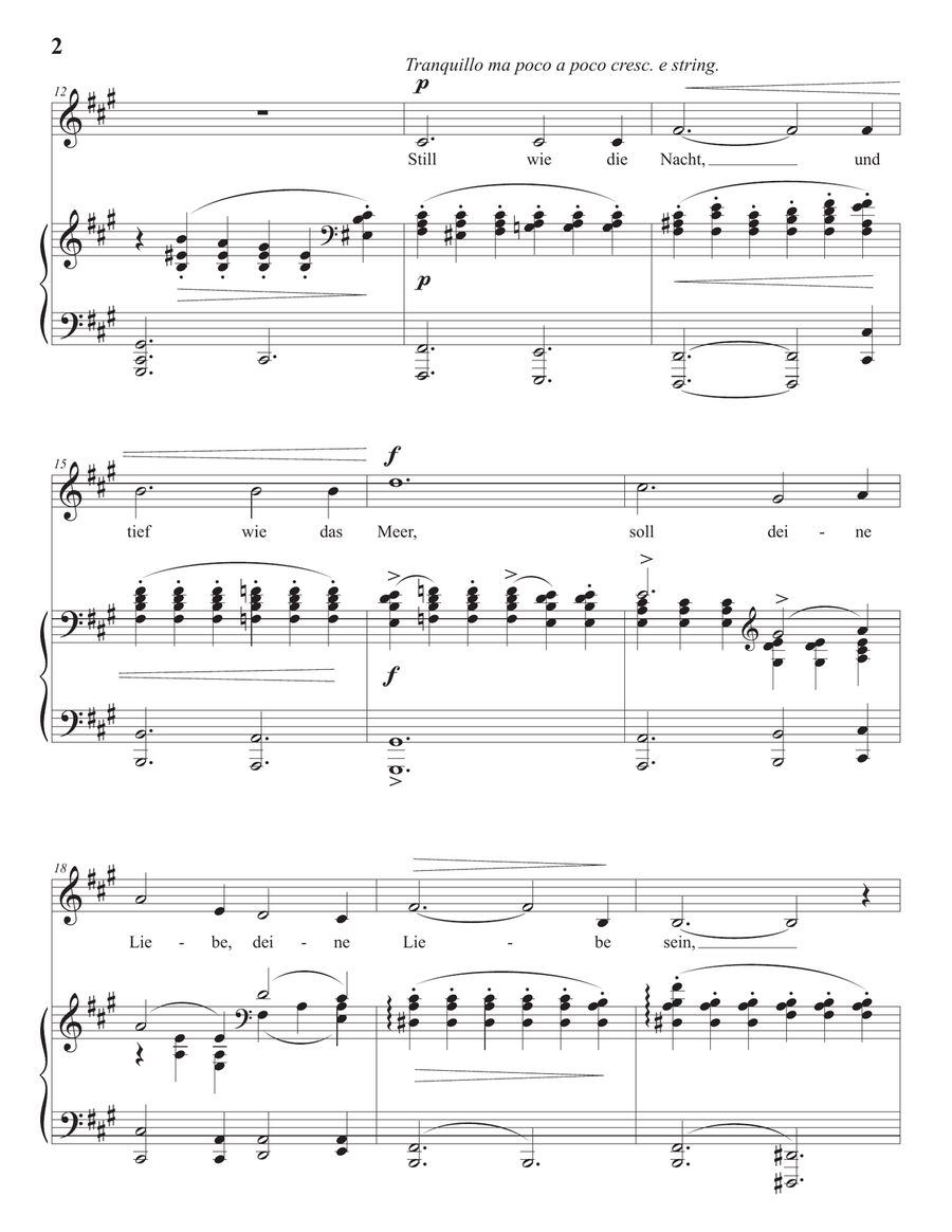BOHM: Still wie die Nacht, Op. 326 no. 27 (transposed to A major) Voice scores gallery preview page 3