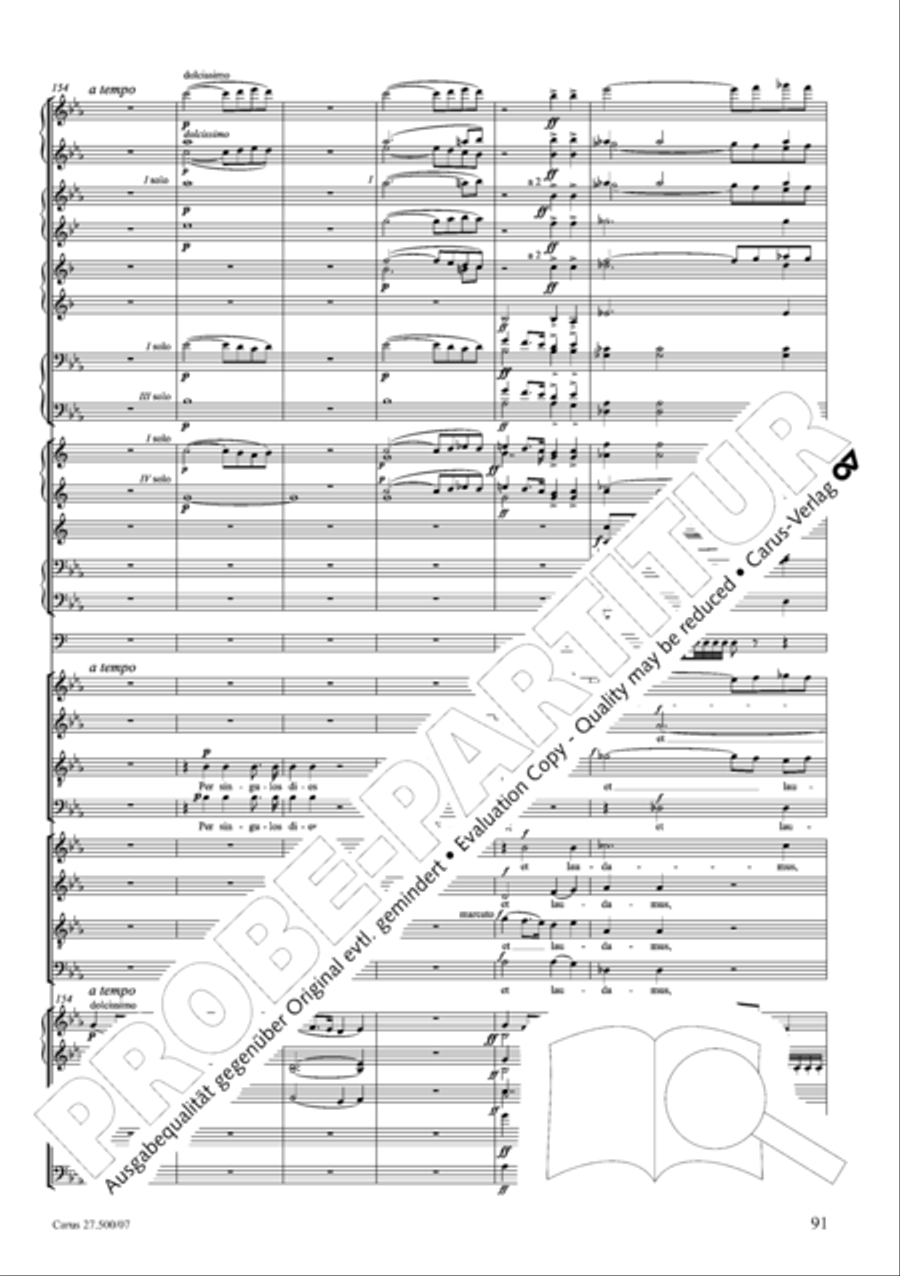 Quattro pezzi sacri Orchestra scores gallery preview page 92