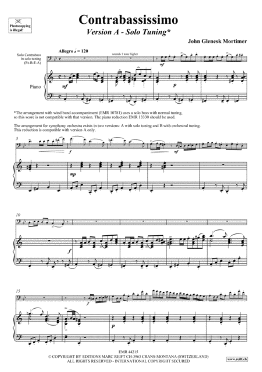 Contrabassissimo Double Bass scores gallery preview page 4