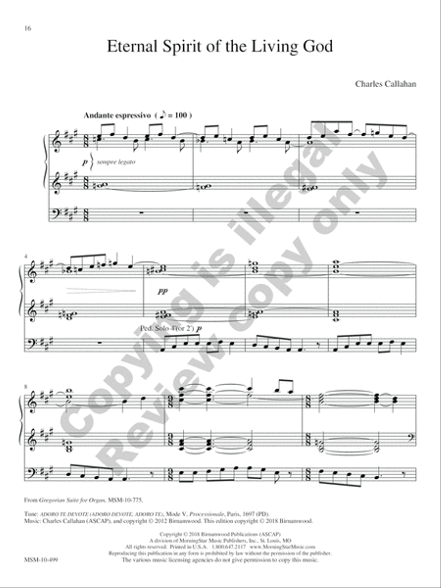Three in One Organ scores gallery preview page 8