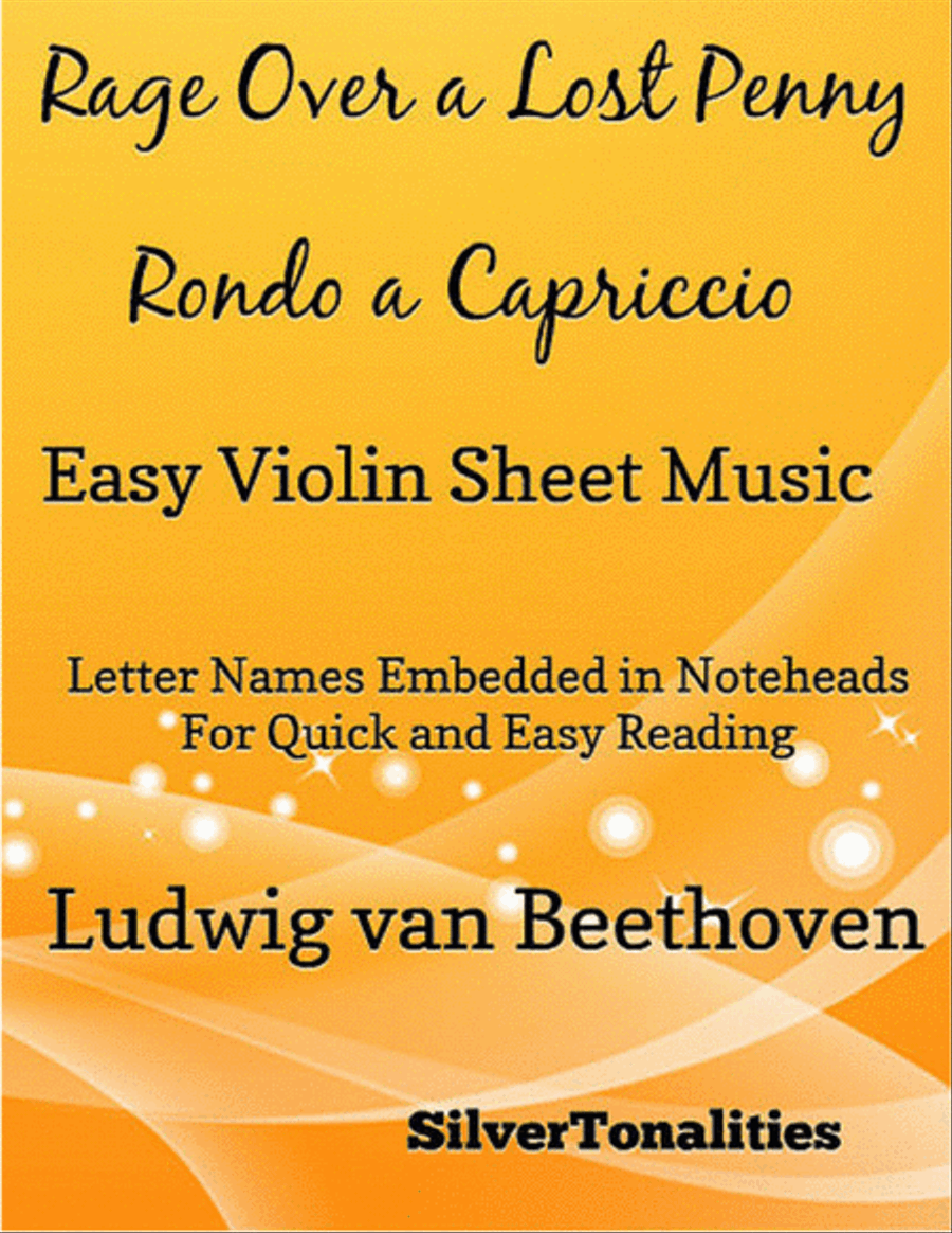 Rage Over a Lost Penny Easy Violin Sheet Music Violin Solo scores gallery preview page 1
