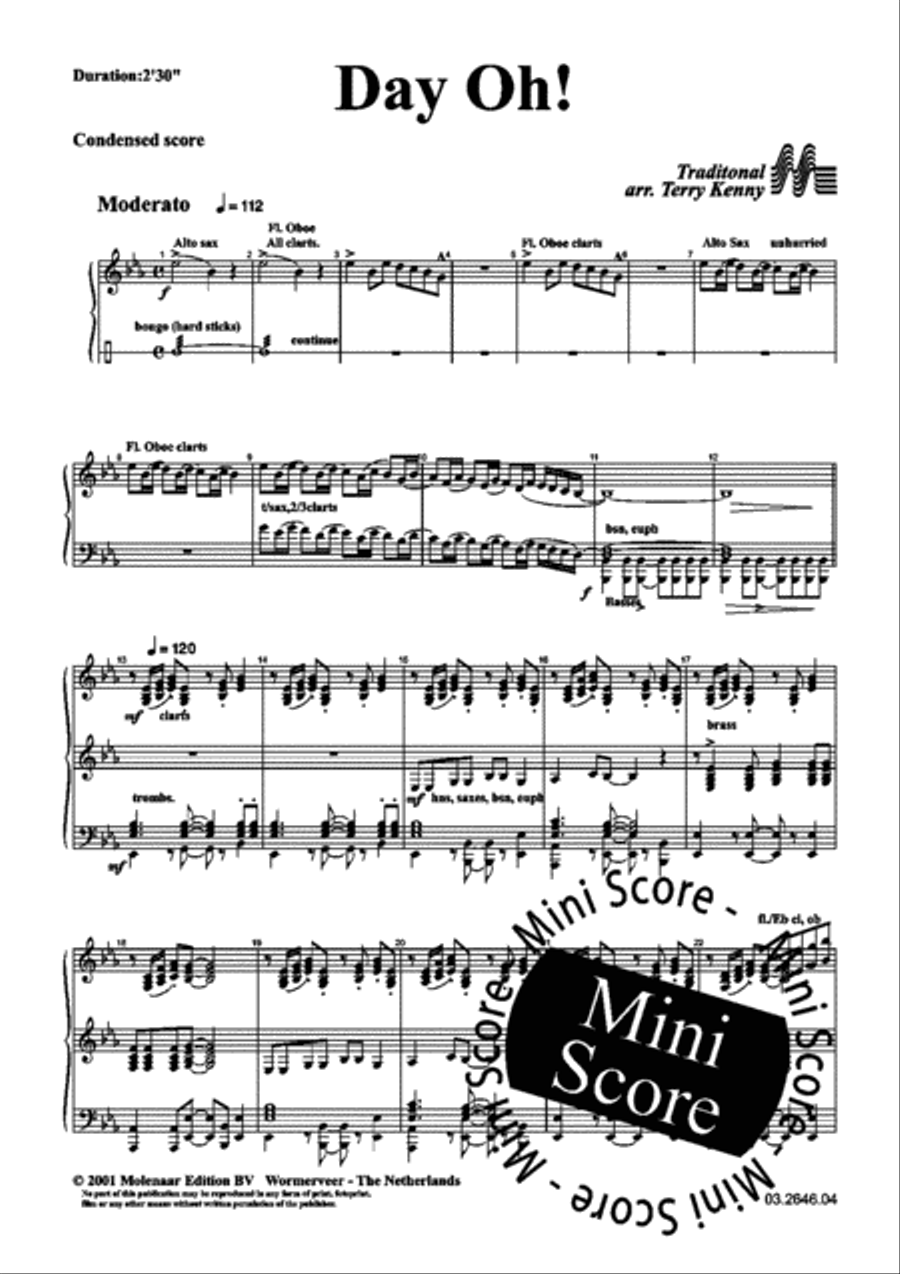 Day Oh Fanfare Band scores gallery preview page 14