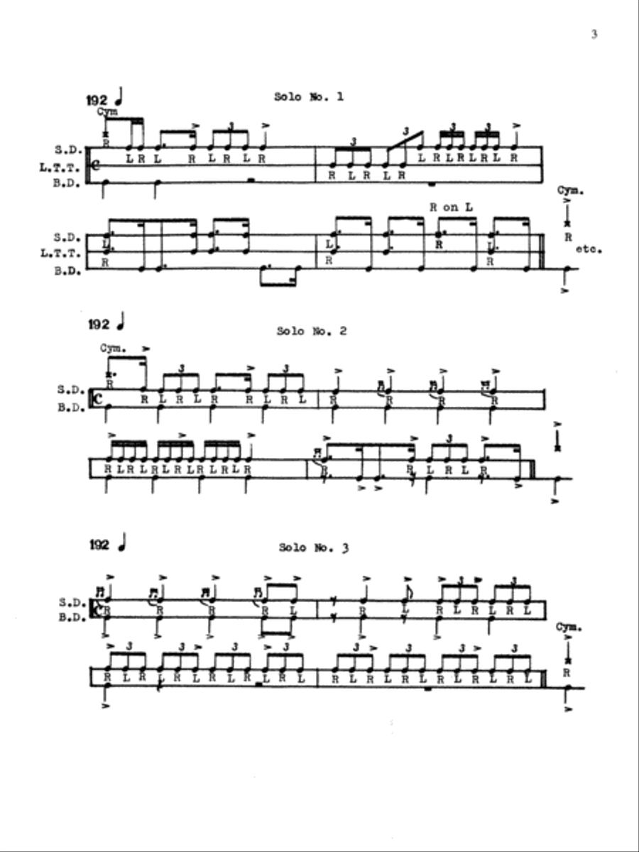 Drum Solos and Fill-Ins for the Progressive Drummer, Book 2 Drum Set scores gallery preview page 3