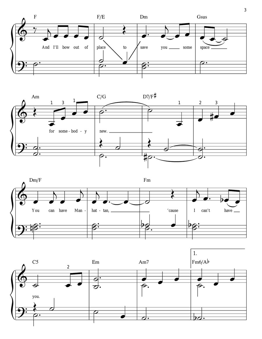 Manhattan Manhattan Easy Piano scores gallery preview page 3
