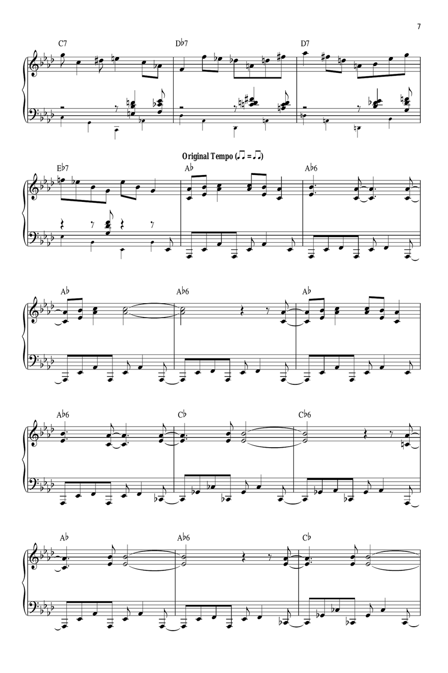 Linus And Lucy Piano Solo scores gallery preview page 7