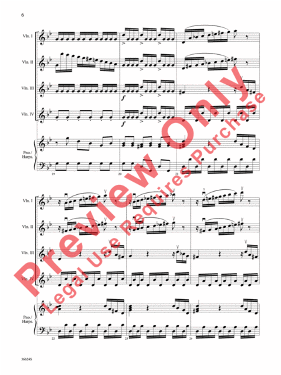 Violins Go Vivaldi -- Two Movements for Violin Quartet Small Ensemble scores gallery preview page 7