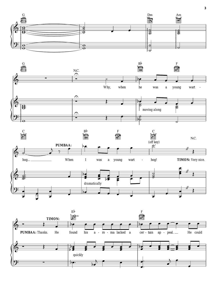 Hakuna Matata (from The Lion King) Guitar scores gallery preview page 3