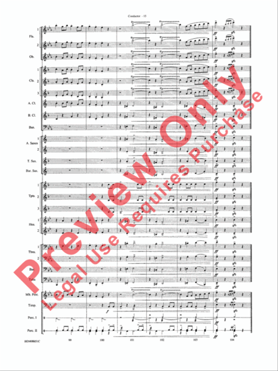 Parade of the Wooden Soldiers Concert Band scores gallery preview page 17