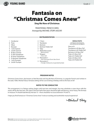 Fantasia on "Christmas Comes Anew": Score