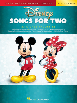 Book cover for Disney Songs for Two Alto Saxes