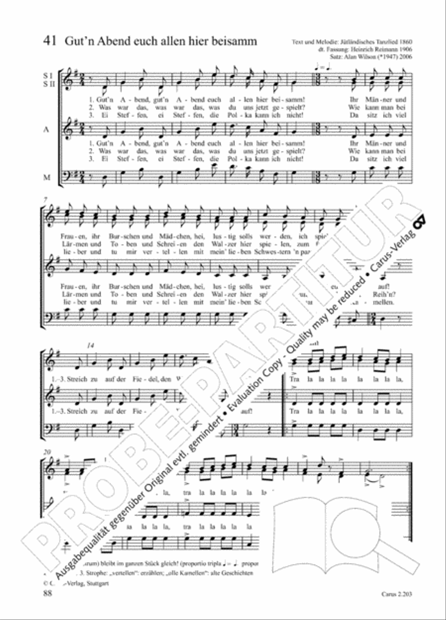 Loreley. Folk songs for choir (Loreley. Volkslieder fur Chor) Choir scores gallery preview page 94