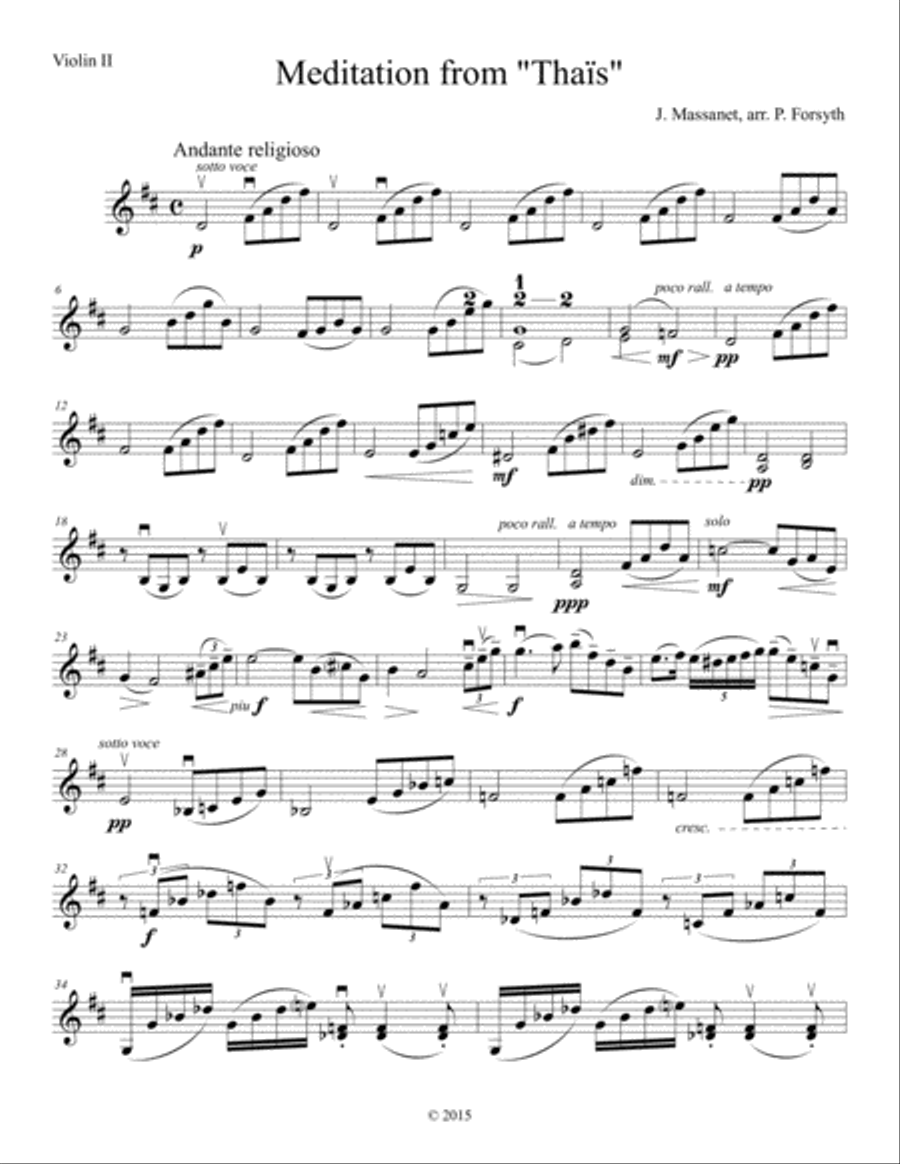 Meditation String Quartet scores gallery preview page 3