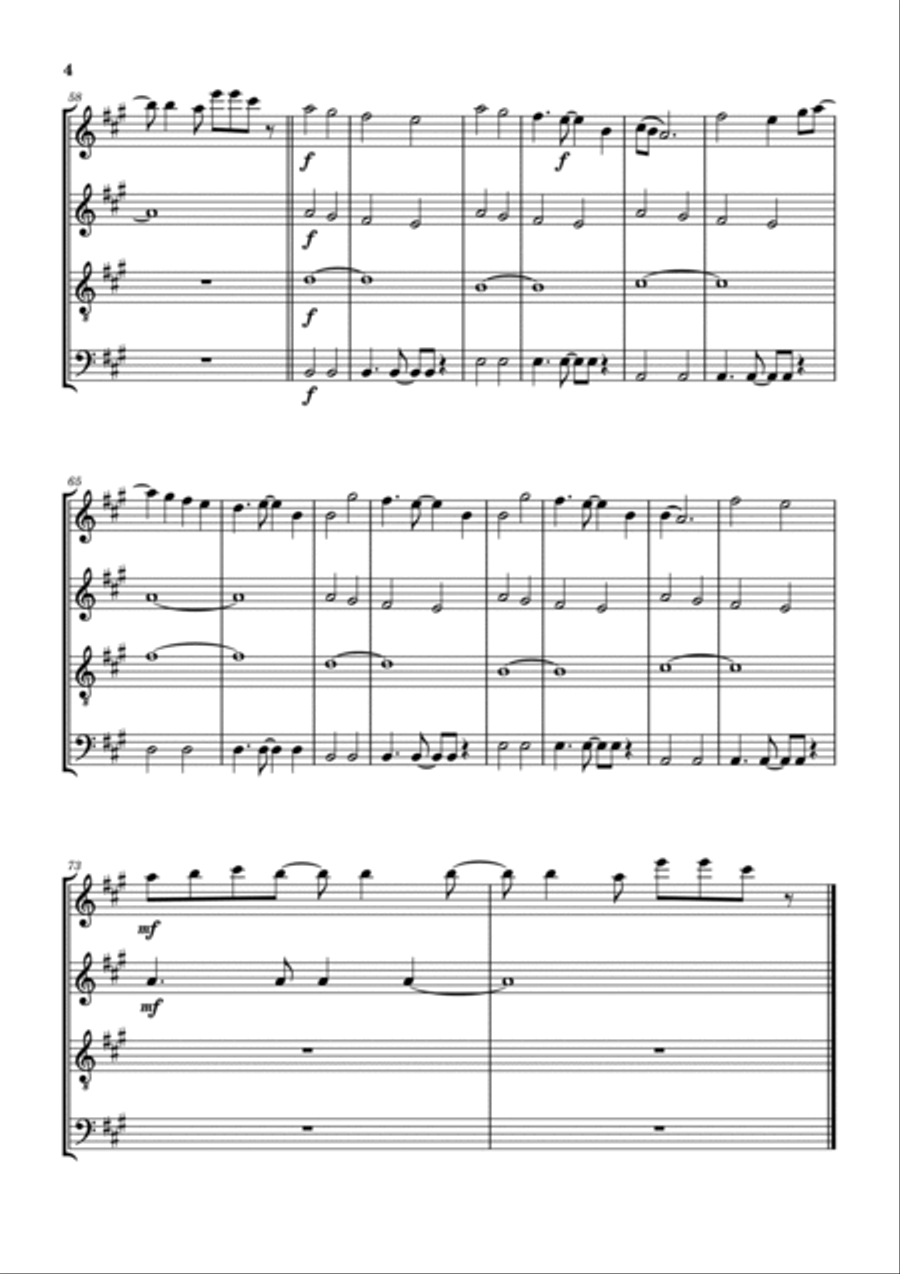 As It Was Woodwind Quartet scores gallery preview page 5