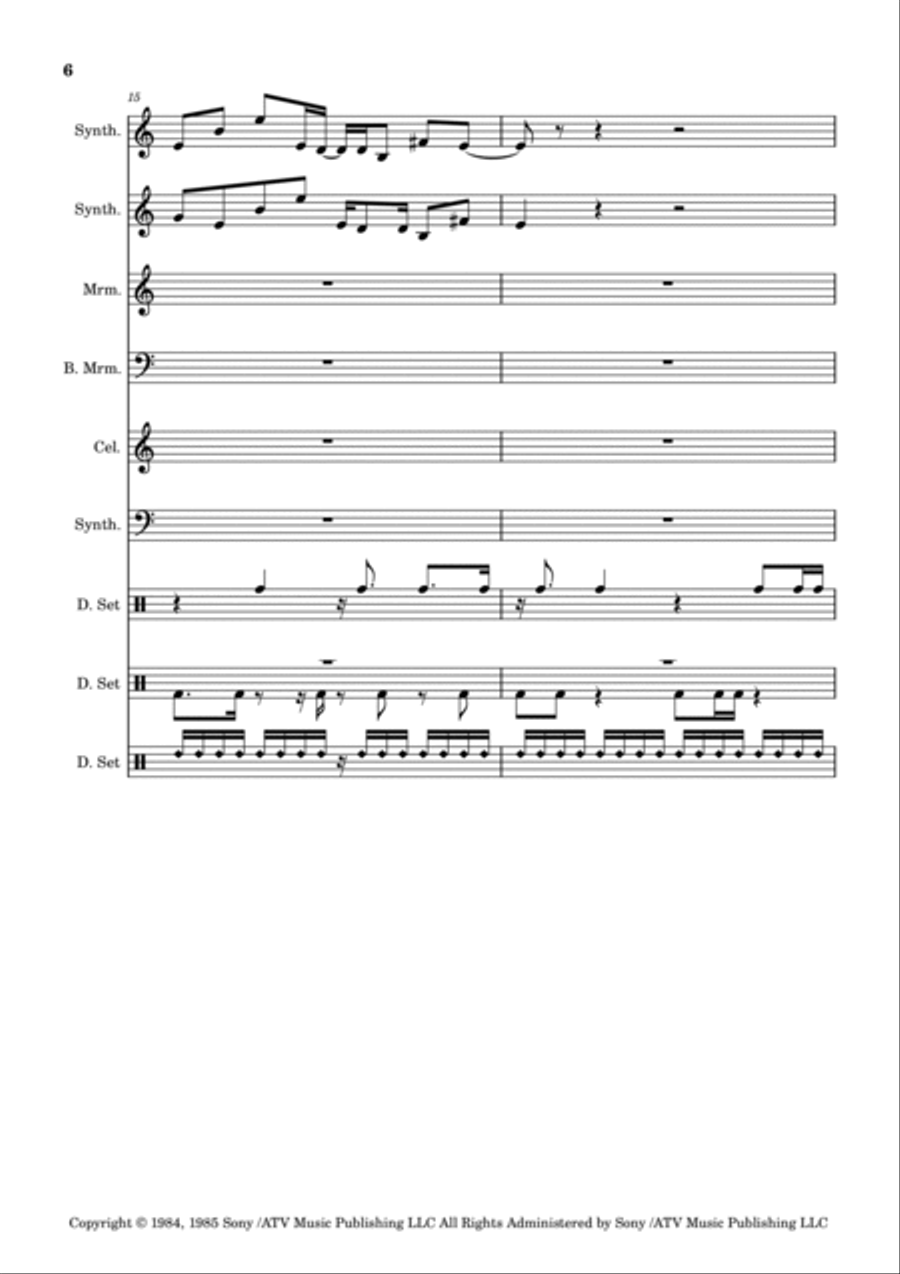 Axel F Drum Set scores gallery preview page 6