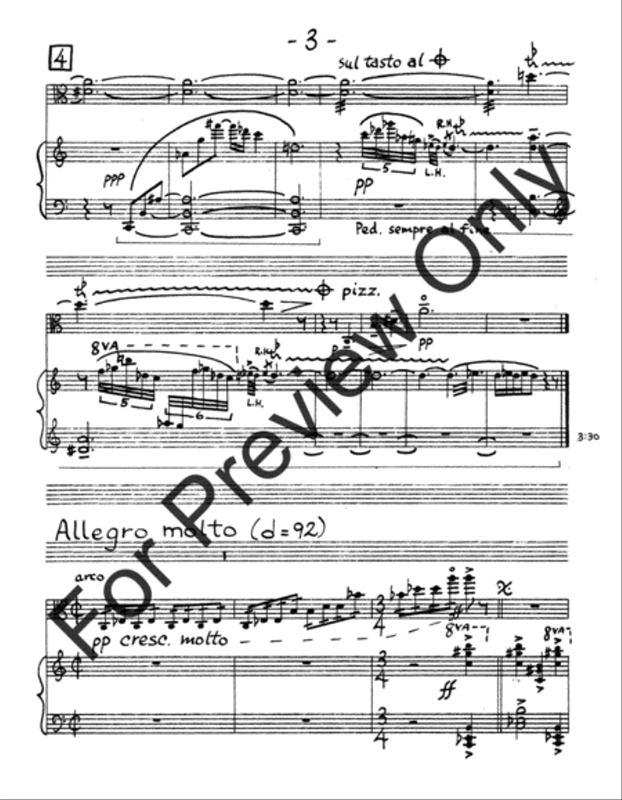 Sonata For Viola and Piano Piano Accompaniment scores gallery preview page 6