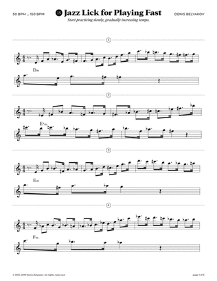 Jazz Lick #15 for Playing Fast